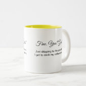 Clever I'm Fine You Great Minimalist ツートーンマグカップ (正面右)