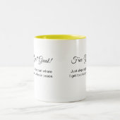 Clever I'm Fine You Great Minimalist ツートーンマグカップ (中央)