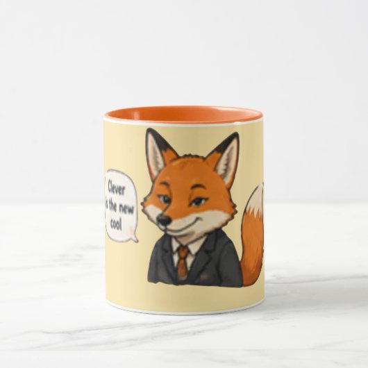 Clever Is the New Cool ☕ コーヒーのための面白い引用 マグカップ (中央)