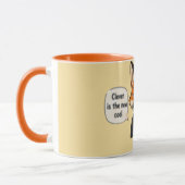 Clever Is the New Cool ☕ コーヒーのための面白い引用 マグカップ (左)