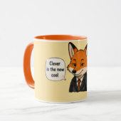 Clever Is the New Cool ☕ コーヒーのための面白い引用 マグカップ (正面左)