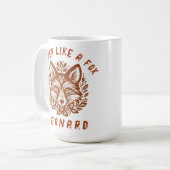 Clever Like a Fox - あなたのテキスト コーヒーマグカップ (正面左)