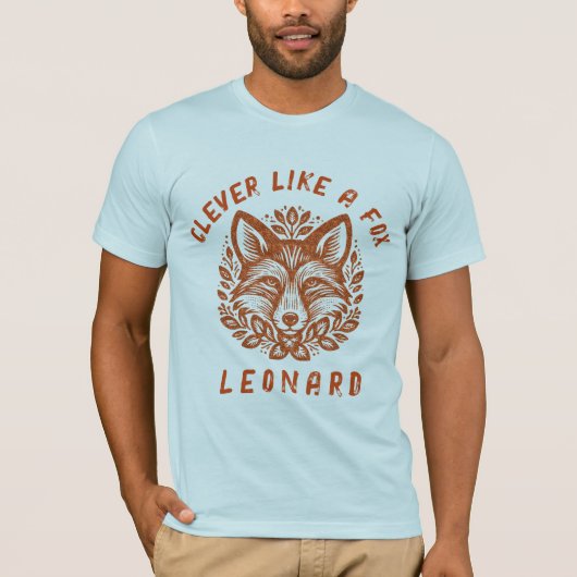 Clever Like a Fox - あなたのテキスト Tシャツ (正面)