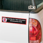 Clever Simple Seatbelt Awareness Bumper Sticker バンパーステッカー (トラック上)