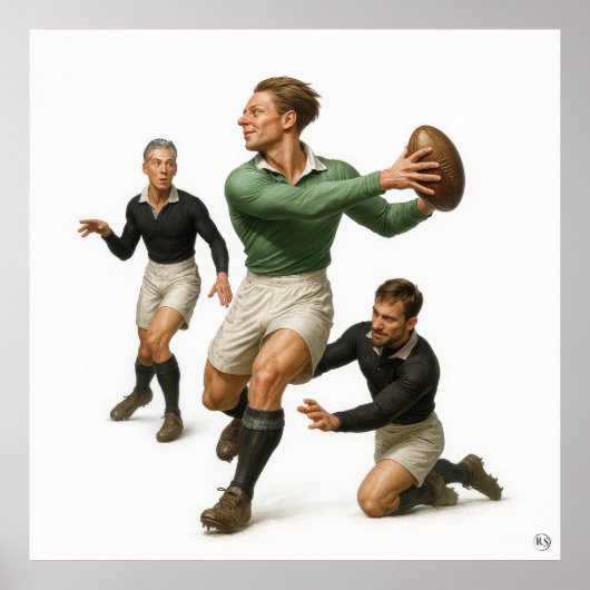 Clever Trick Dummy -  Vintage Rugby Print ポスター (正面)