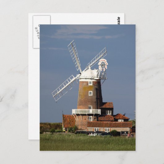 Cley、北のノーフォークの風車 ポストカード (正面/裏面)