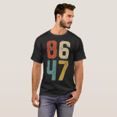 Clicレトロヴィンテージ80sスタイル86 47 tシャツ (正面フル)