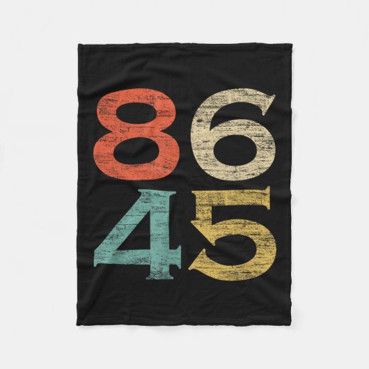 Clicヴィンテージスタイル86 45アンチトランプ フリースブランケット (正面)