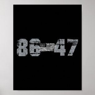 Clicヴィンテージ80sスタイル86 47アンチトランプ8647 _1 ポスター