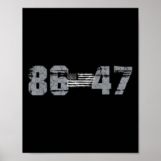 Clicヴィンテージ80sスタイル86 47アンチトランプ8647 _1 ポスター (正面)