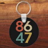 Clicヴィンテージ80sスタイル86 47アンチトランプ キーホルダー (正面)