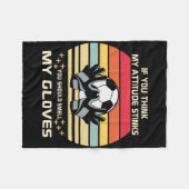 Clic サッカー選手 キーパーグローブ  フリースブランケット (正面(横))