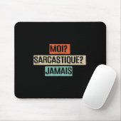 Clic ヴィンテージTシャツ 家族の格言 Moi_ サルカスティック_ マウスパッド (マウス)