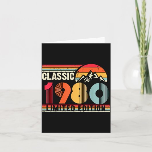 Clic 1980 Limited Edition 45 Year Old 45th Birthda カード (正面)