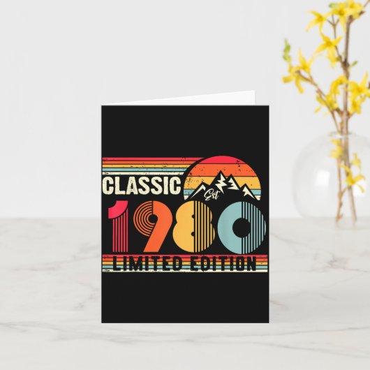 Clic 1980 Limited Edition 45 Year Old 45th Birthda カード (黄色い花)