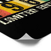 Clic 60 Birthday Decorations Men 60yr 1966 60th Bi ポスター (角)