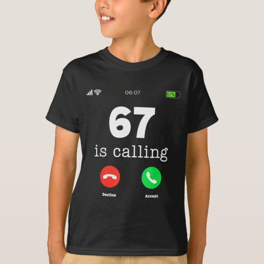 Clic 67 が呼んでる Tシャツ 楽しいシックスセブンメメ (正面)