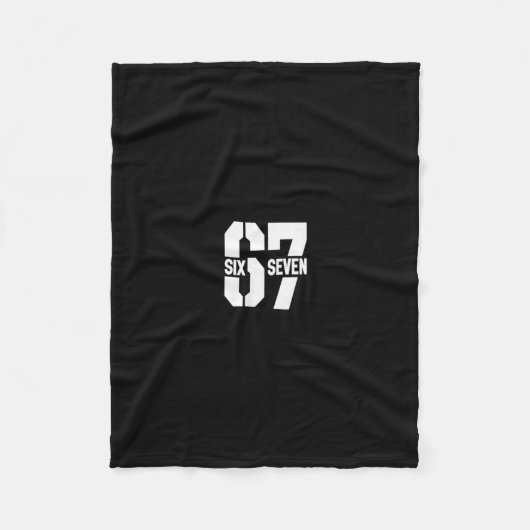 Clic 67 ミーム - 67が好き 1 フリースブランケット (正面)