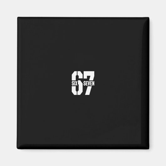 Clic 67 ミーム - 67が好き 1 マグネット (正面)