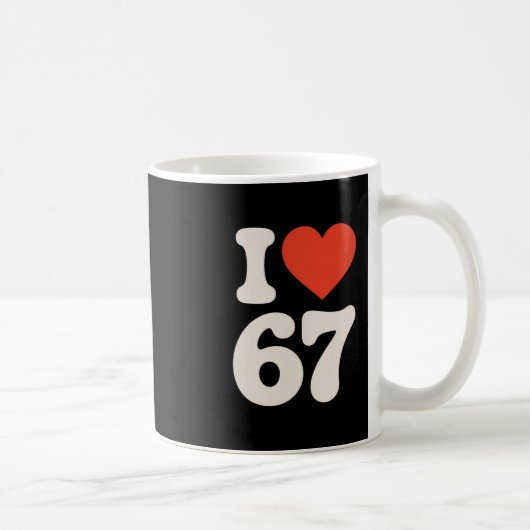 Clic 67 Meme - シックス セブン大好き コーヒーマグカップ (右)