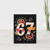 Clic 67 Tattoo Six Seven Valentines Day Ker  カード (正面)