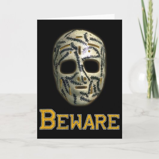 Clic 70s Hockey Mask Boston Cheevers Stitches Bewa カード (正面)