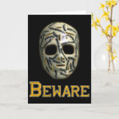 Clic 70s Hockey Mask Boston Cheevers Stitches Bewa カード (黄色い花)