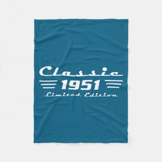 Clic 75 Birthday Decorations Men 75yr 1951 75th Bi フリースブランケット (正面)