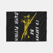 Clic Airplane Pilot Super Bush Cub Rather Be Flyin フリースブランケット (正面(横))