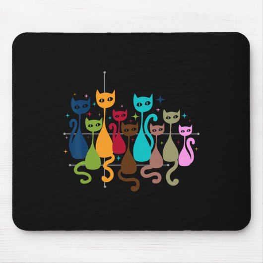Clic Art Kitten Loverヴィンテージーかわいい猫 マウスパッド (正面)
