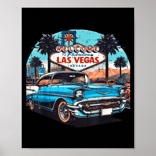 Clic Car Welcome Las Vegas Vacation Summer Men Wom ポスター (正面)