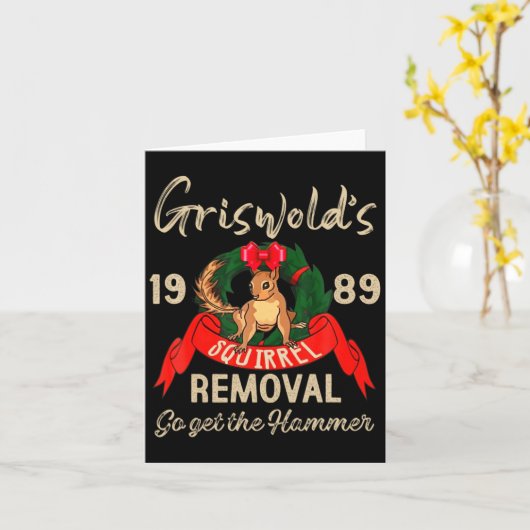 Clic Christmas Movie Squirrel Removal Vacation  カード (黄色い花)