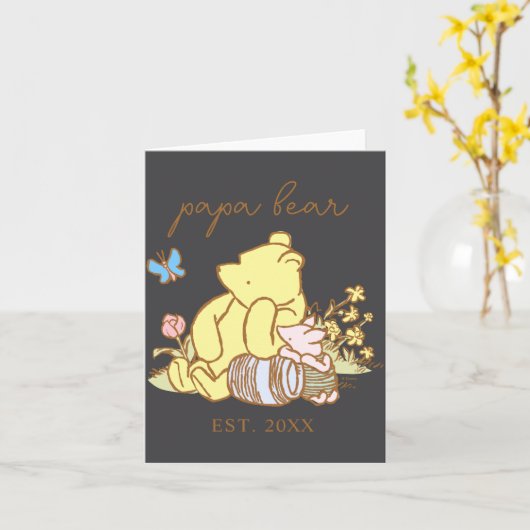 Clic Papa Bear New Dad  カード (黄色い花)