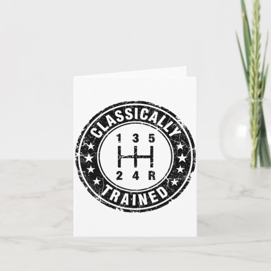 Clically Trained Car Guy Manual Transmission Stick カード (正面)