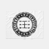 Clically Trained Car Guy Manual Transmission Stick フリースブランケット (正面(横))