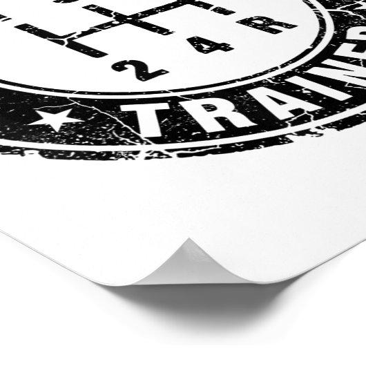 Clically Trained Car Guy Manual Transmission Stick ポスター (角)