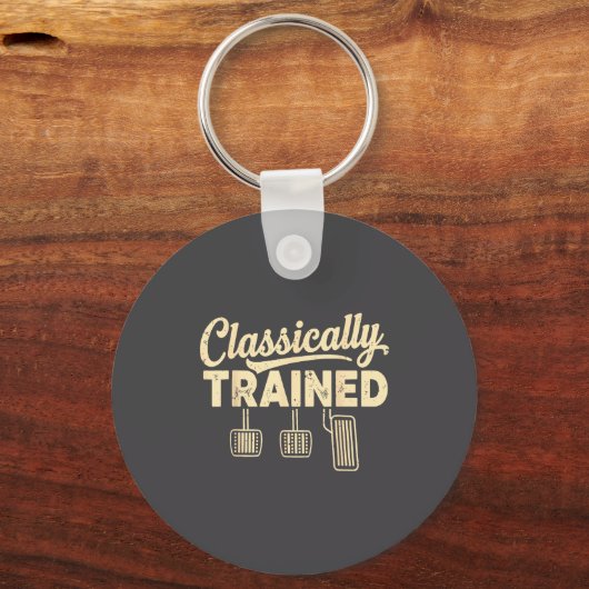 Clically Trained Retro Racing Three Pedals Manual  キーホルダー (正面)