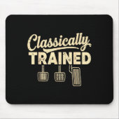 Clically Trained Retro Racing Three Pedals Manual  マウスパッド (正面)