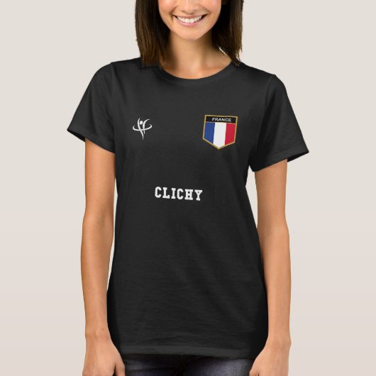CLICHY France Vintage Sports Tシャツ (正面)