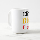 Click, Bid, Collect. Book コーヒーマグカップ (正面左)