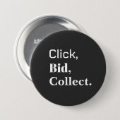 Click, Bid, Collect. Book Button 缶バッジ (正面&裏面)