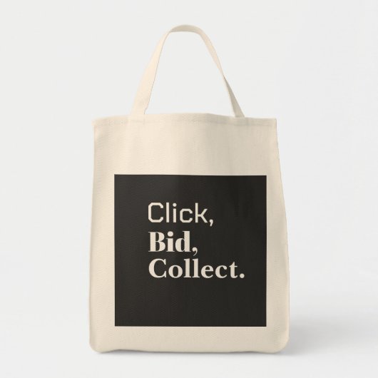 Click, Bid, Collect. Book  #ClickBidCollect トートバッグ (正面)