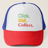 Click, Bid, Collect. Book tshirt キャップ (正面)