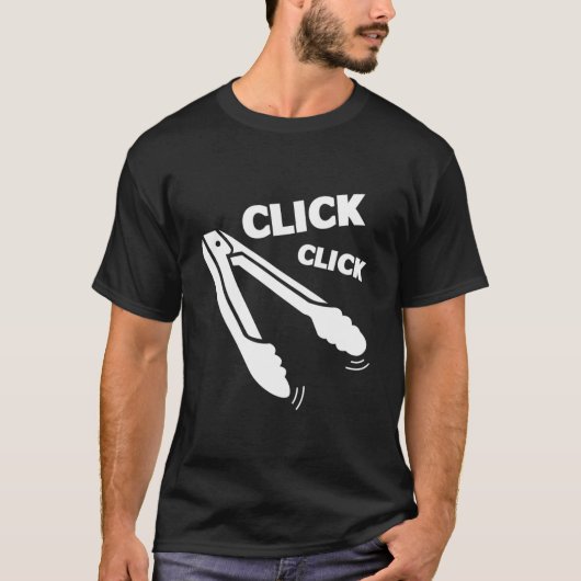 Click Click Tongs Bbq Barbecue Tシャツ (正面)
