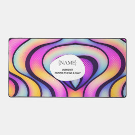  Clicks & Chaos – Abstract Design Personalized デスクマット