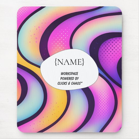  Clicks & Chaos – Abstract Design Personalized マウスパッド (正面)