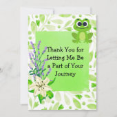 Client Appreciation Note – Green Pastel Floral サンキューカード (正面)