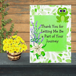 Client Appreciation Note – Green Pastel Floral サンキューカード