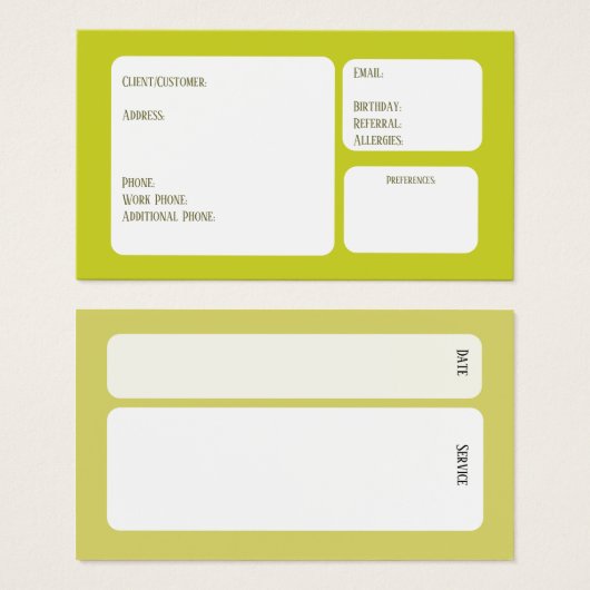 Client Card (正面&裏面)