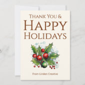 Client Holiday Greeting Card | Add Your Logo シーズンカード (正面)